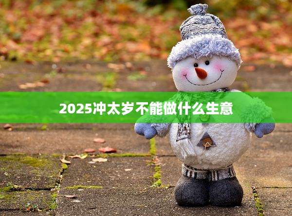 2025冲太岁不能做什么生意