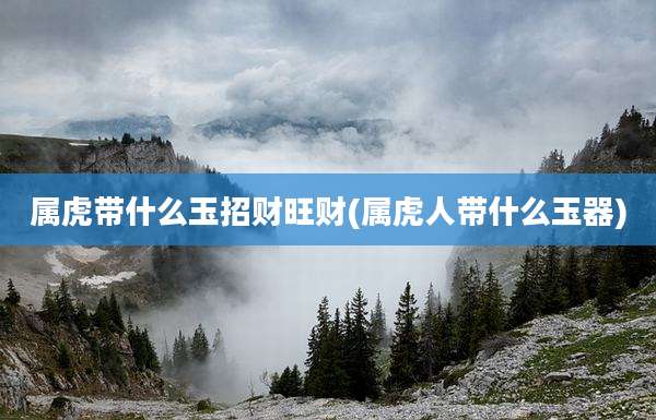 属虎带什么玉招财旺财(属虎人带什么玉器)