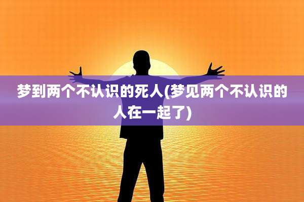 梦到两个不认识的死人(梦见两个不认识的人在一起了)