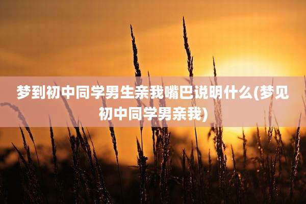 梦到初中同学男生亲我嘴巴说明什么(梦见初中同学男亲我)