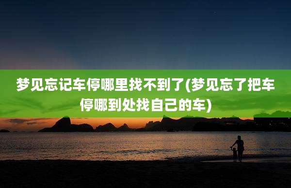 梦见忘记车停哪里找不到了(梦见忘了把车停哪到处找自己的车)