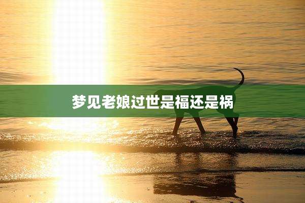 梦见老娘过世是福还是祸