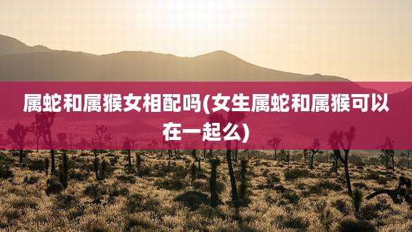属蛇和属猴女相配吗(女生属蛇和属猴可以在一起么)