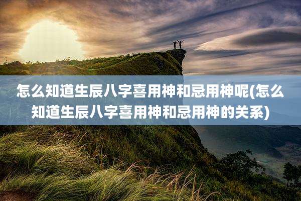 怎么知道生辰八字喜用神和忌用神呢(怎么知道生辰八字喜用神和忌用神的关系)