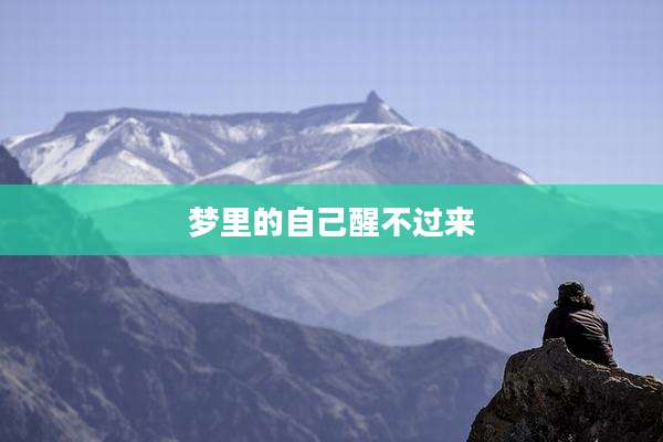 梦里的自己醒不过来