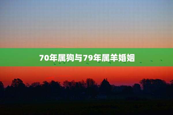 70年属狗与79年属羊婚姻