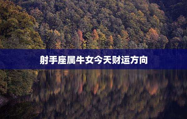 射手座属牛女今天财运方向