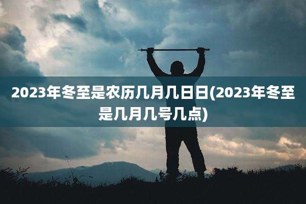 2023年冬至是农历几月几日日(2023年冬至是几月几号几点)
