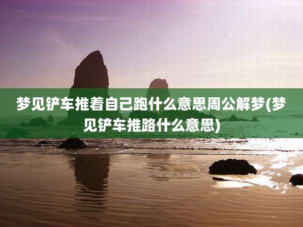 梦见铲车推着自己跑什么意思周公解梦(梦见铲车推路什么意思)