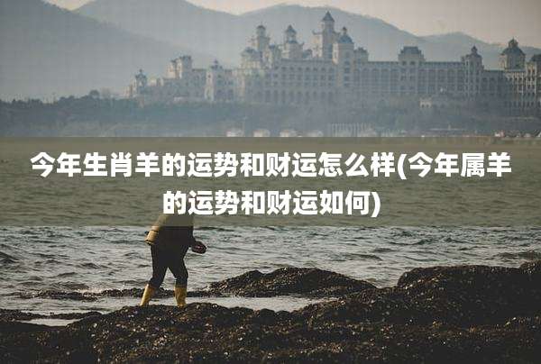 今年生肖羊的运势和财运怎么样(今年属羊的运势和财运如何)