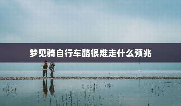 梦见骑自行车路很难走什么预兆