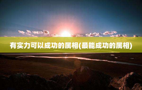 有实力可以成功的属相(最能成功的属相)