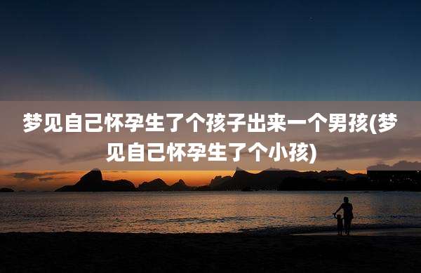 梦见自己怀孕生了个孩子出来一个男孩(梦见自己怀孕生了个小孩)