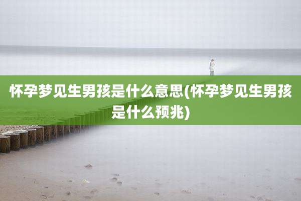 怀孕梦见生男孩是什么意思(怀孕梦见生男孩是什么预兆)