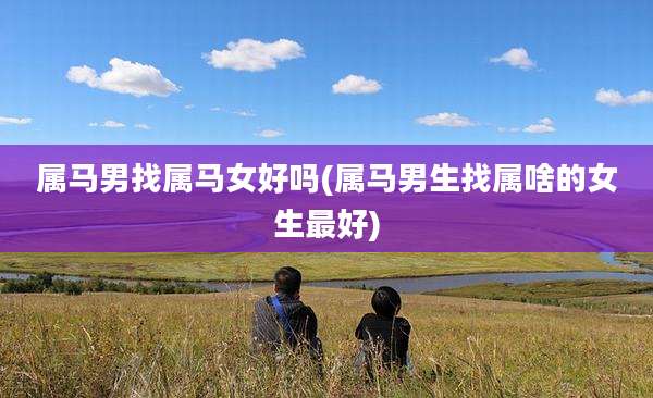 属马男找属马女好吗(属马男生找属啥的女生最好)