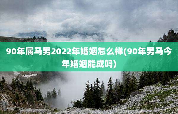 90年属马男2022年婚姻怎么样(90年男马今年婚姻能成吗)