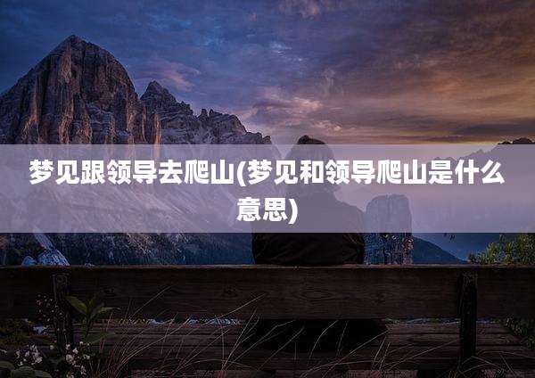 梦见跟领导去爬山(梦见和领导爬山是什么意思)