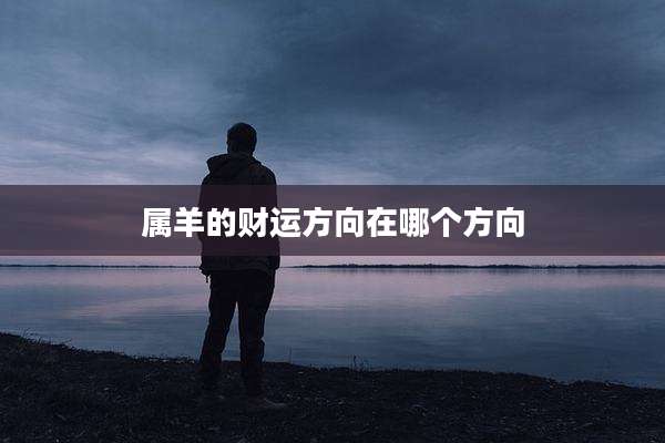 属羊的财运方向在哪个方向