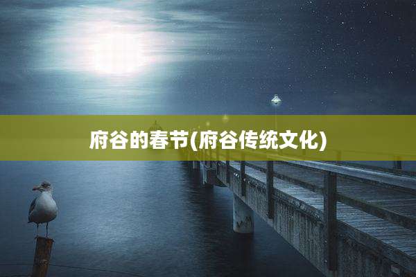府谷的春节(府谷传统文化)
