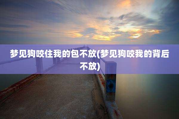 梦见狗咬住我的包不放(梦见狗咬我的背后不放)