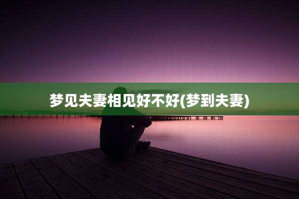 梦见夫妻相见好不好(梦到夫妻)