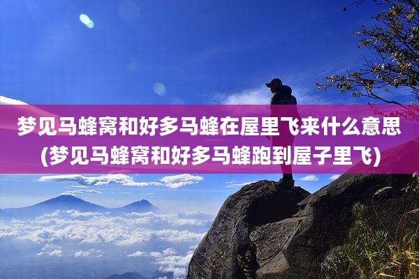 梦见马蜂窝和好多马蜂在屋里飞来什么意思(梦见马蜂窝和好多马蜂跑到屋子里飞)
