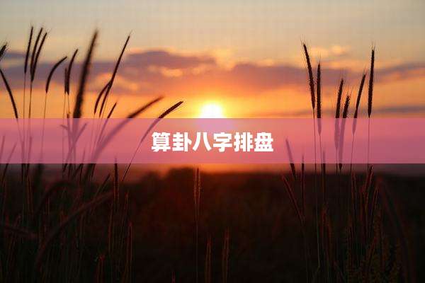 算卦八字排盘
