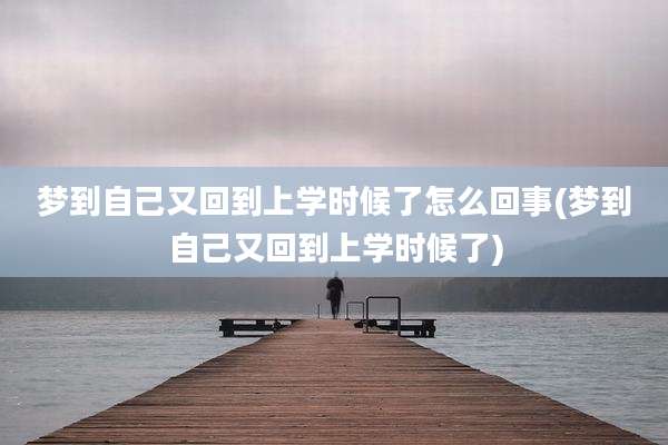 梦到自己又回到上学时候了怎么回事(梦到自己又回到上学时候了)