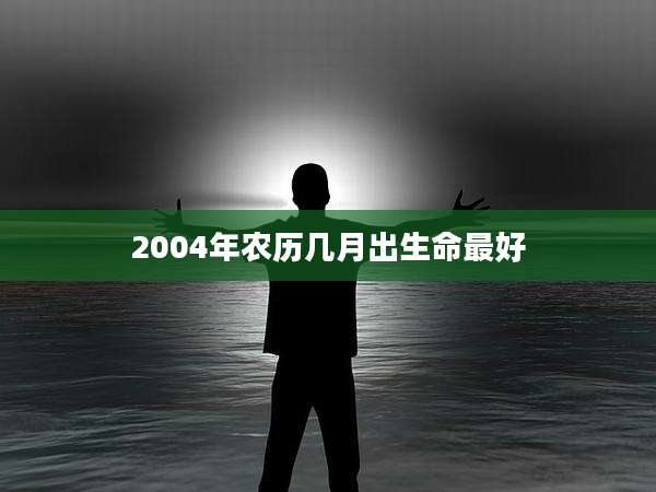 2004年农历几月出生命最好
