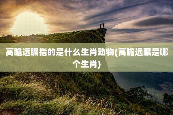 高瞻远瞩指的是什么生肖动物(高瞻远瞩是哪个生肖)