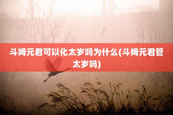 斗姆元君可以化太岁吗为什么(斗姆元君管太岁吗)