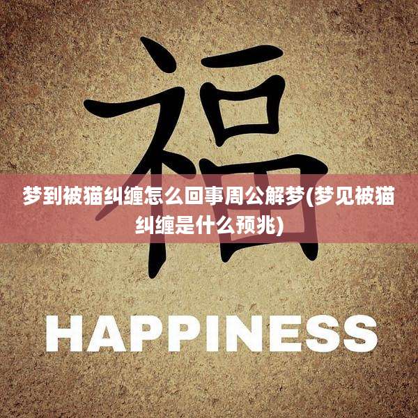 梦到被猫纠缠怎么回事周公解梦(梦见被猫纠缠是什么预兆)
