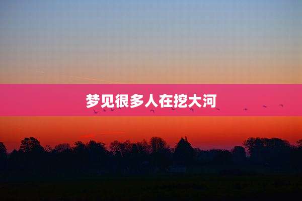 梦见很多人在挖大河