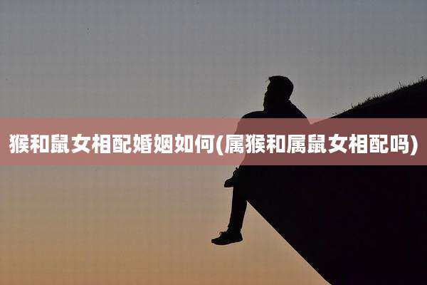猴和鼠女相配婚姻如何(属猴和属鼠女相配吗)