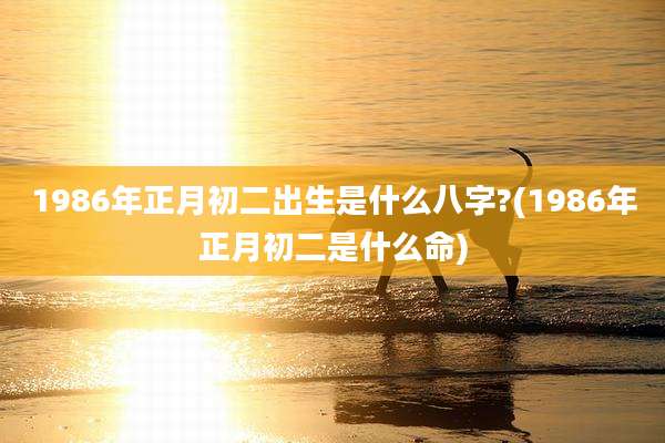 1986年正月初二出生是什么八字?(1986年正月初二是什么命)