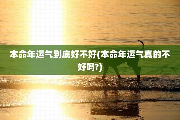 本命年运气到底好不好(本命年运气真的不好吗?)