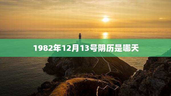 1982年12月13号阴历是哪天