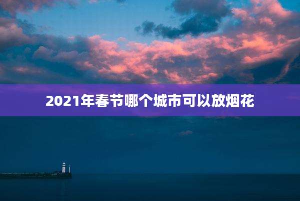 2021年春节哪个城市可以放烟花