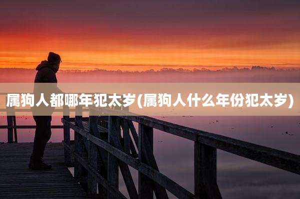 属狗人都哪年犯太岁(属狗人什么年份犯太岁)