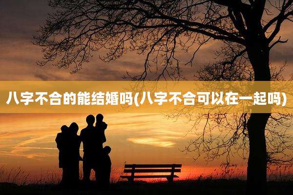 八字不合的能结婚吗(八字不合可以在一起吗)
