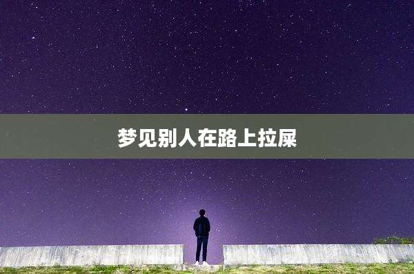 梦见别人在路上拉屎
