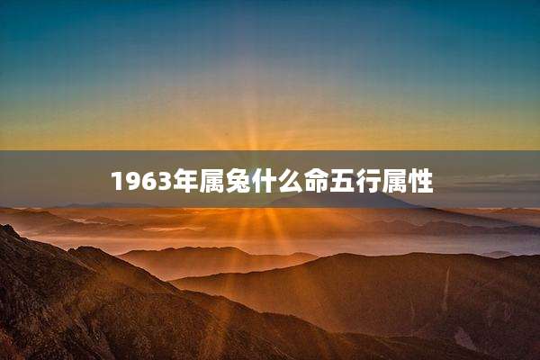 1963年属兔什么命五行属性