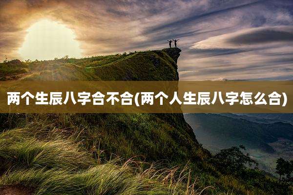 两个生辰八字合不合(两个人生辰八字怎么合)