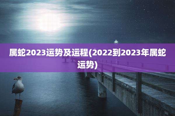 属蛇2023运势及运程(2022到2023年属蛇运势)