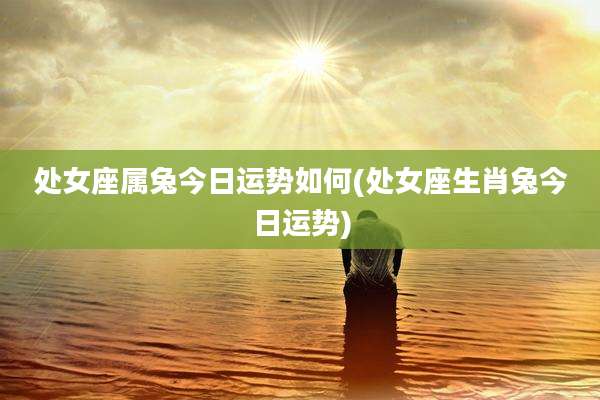 处女座属兔今日运势如何(处女座生肖兔今日运势)