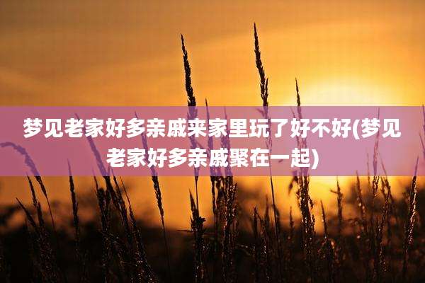 梦见老家好多亲戚来家里玩了好不好(梦见老家好多亲戚聚在一起)