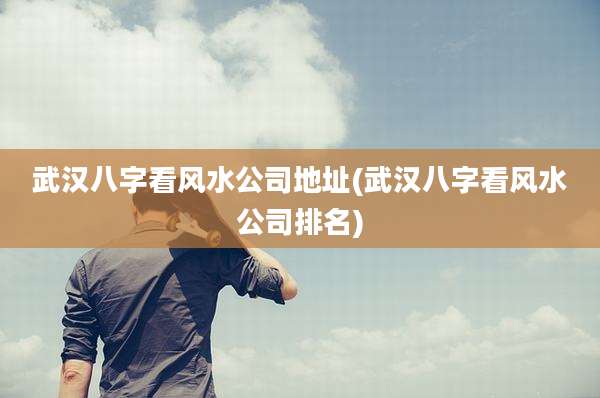 武汉八字看风水公司地址(武汉八字看风水公司排名)
