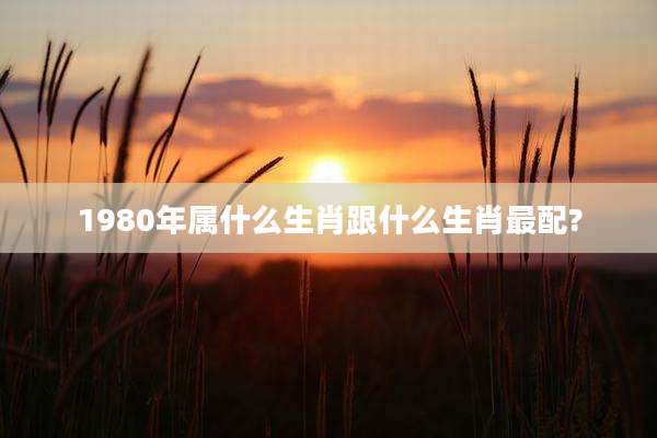 1980年属什么生肖跟什么生肖最配?