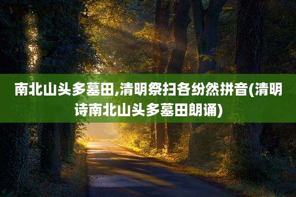 南北山头多墓田,清明祭扫各纷然拼音(清明诗南北山头多墓田朗诵)