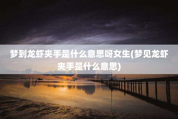 梦到龙虾夹手是什么意思呀女生(梦见龙虾夹手是什么意思)